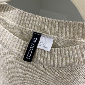 H&M Beige Knitted Pullover