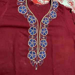 Maroon Kurti