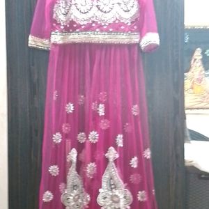 Long Slit Kurti Lehenga With Dupatta