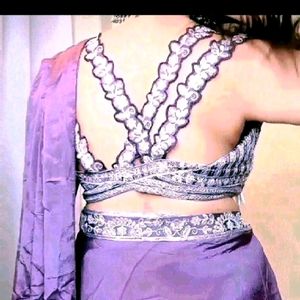 Embroidered Lehnga Type Saree