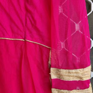 Hot Pink Suit With Dupatta (No Pant)