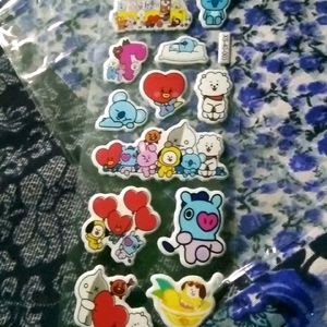 Cute BTS BT21 13 Stickers🥰