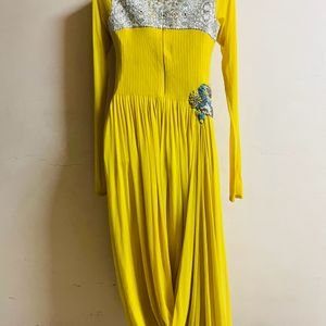 Vintage Long Designer Yellow Gown💛