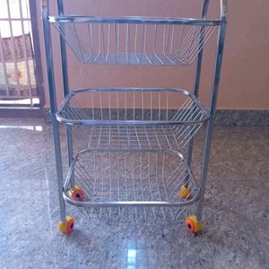 Stainless Steel Fruits And Vegetables Kitchen Rack