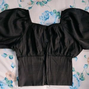 Black Stylish Crop Top