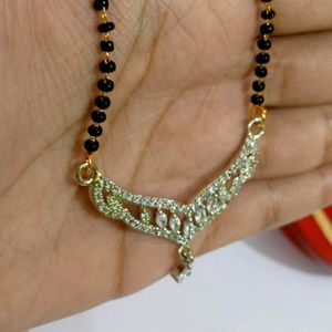 Chunky Black Stones-Studded Mangalsutra