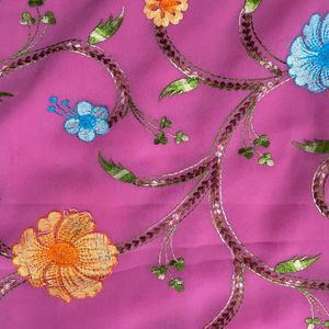 Goergette Embroidery Saree