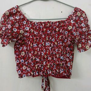 Cute Floral Crop Top