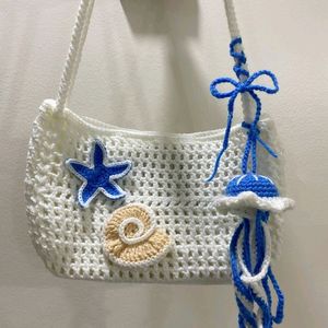 Crochet Ocean Theme Shoulder Bag