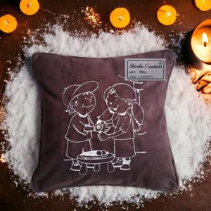 Embroidery Cushion Cover For Rakhi Gift