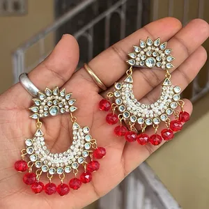 New Red Pearl Earrings