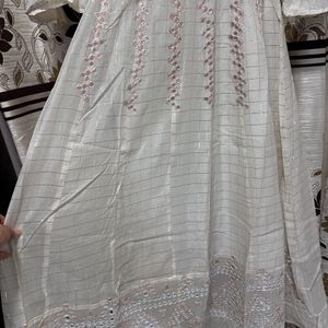 Off-white Anarkali Kurta-dress