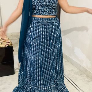 Westen Lehnga Crop Top