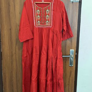 4XL Embroidery Kurta For Women