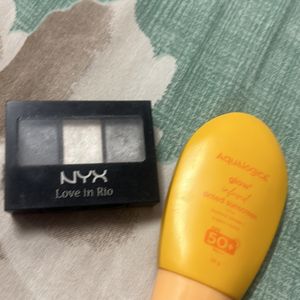 Sunscreen And Nyx Mini Kit Eyeshadow