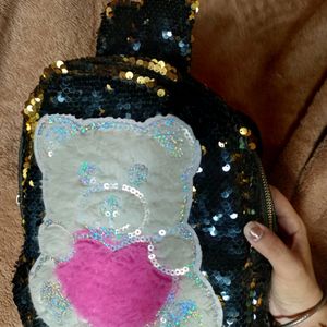 Shimmery Teddy Bagpack