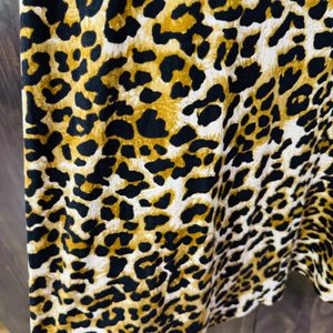 CBeautiful Animal Print Dress Cotton Polyester Fe