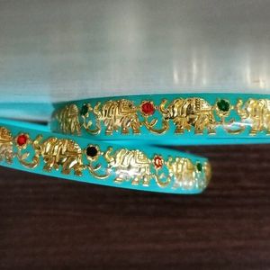 Unique Golden Elephant Bangles