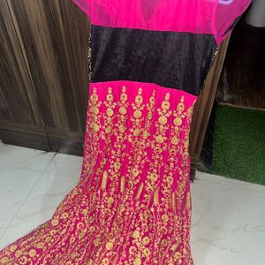 Brand Neww Pink Embroidery Ethnic Gown