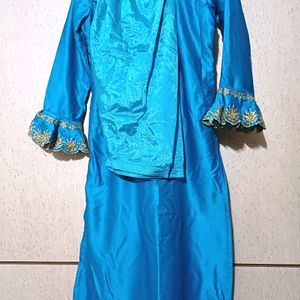 Blue Kurti-Salwar Set