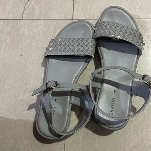 Khadims Grey Sandal Size UK4/EURO37