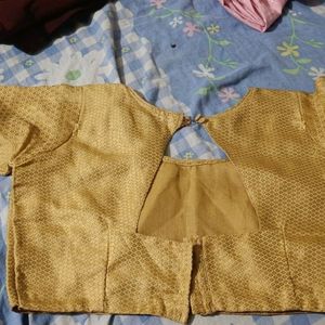 Woman Golden Handmade Blouse