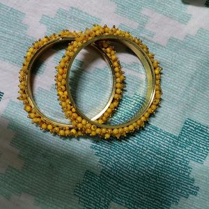 Yellow Haldi Bangles