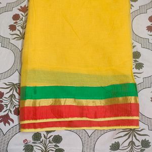 Yellow Kota Saree