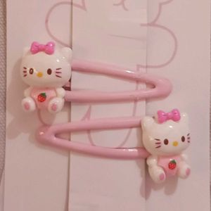 1 PAIR HELLO KITTY CLIPS