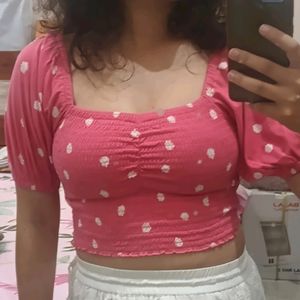 Only Pink Crop Top