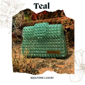 Teal Beaded Bag