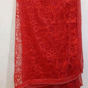 Soft Net Dupatta With Embroidery