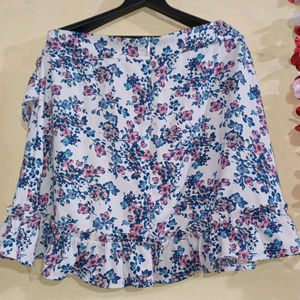 Berry blush Flower Printed Skirt