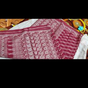 Maroon Saree