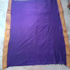 Blue Colour Cotton Traditional Saree.