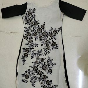 Black And White Kurta