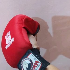 Red Pair Of Karate Gloves