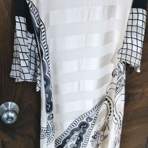 Party Wear Black And White Dress