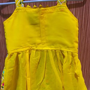 Beautiful Yellow Baby Girl Sharara Dress