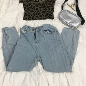 Sky Blue Denim Jeans (Stretchy Waist)