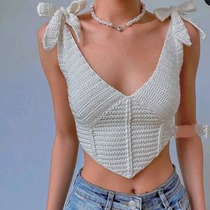 Crochet  (Butterfly, Tank And Heart) Top