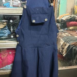 Navy Blue Pinafore Dress