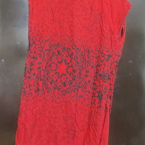 Red Cotton Top For Girl Or Woman 38 Bust