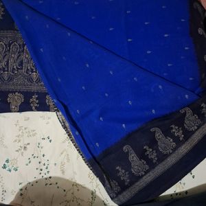 Navy Blue Chiffon Saree