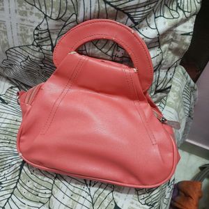 Coral Colour Small Heand Beg