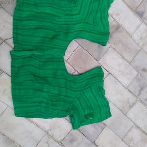 Beautiful Green Laharia Print Blouse