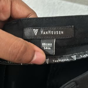 Vanheusen Black Formal Pants (men)