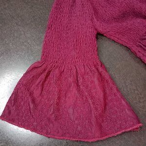 Maroon Top For Women ( Size-S)