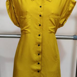 Mustard Yellow Over Size Women Shirts