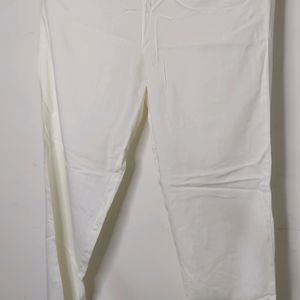 Cotton Straight Pant - Off White